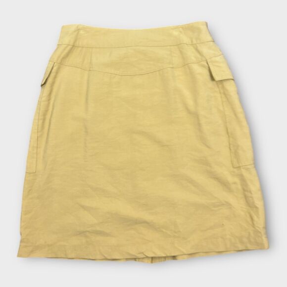 A New Day Khaki Cargo High Rise Button Front Skirt Womens 10 preppy - Picture 3 of 7